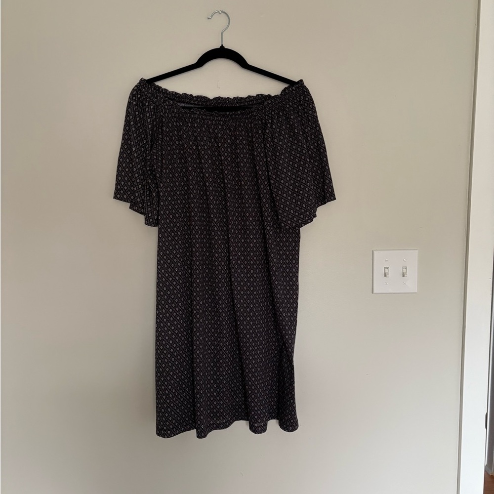 H&M Women’s Bardot Short Sleeve Tunic Off Shoulder Dress - US S